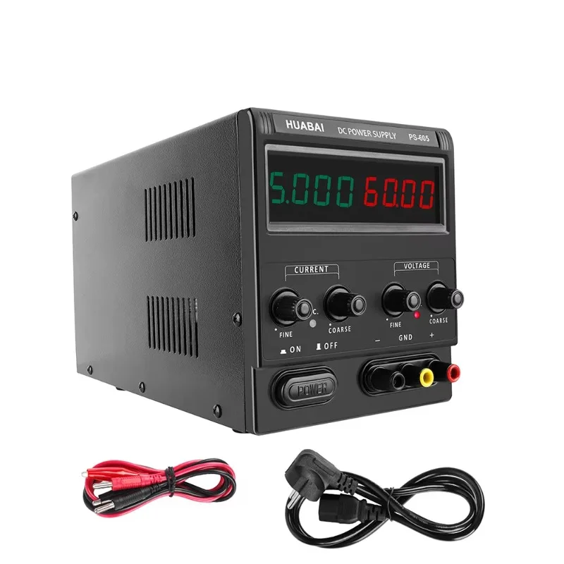 PS-605 LED Quatro Display Digital Comutação Ajustável 60V 5A DC Fonte de Alimentação Variável para Banco de Laboratório