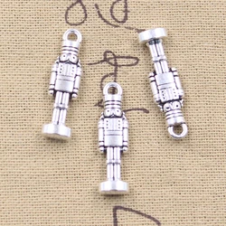 10pcs Charms Walnut Soldier 29x7x5mm Antique Silver Color Pendants DIY Crafts Making Findings Handmade Tibetan Jewelry