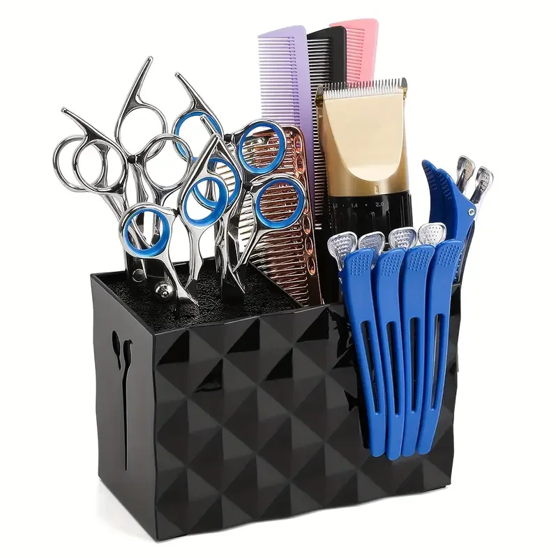 Professional Comb Scissors Storage Box Large Scissors Holder Box Hairdressing Combs Clips Organizer Racks Hairdressing Tools