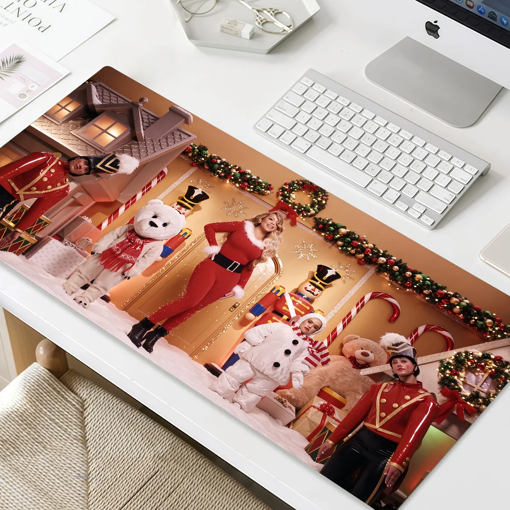 Mouse Pad MousePad Non-slip Lockedge Office Student Mariah Gaming Thickened Carey Large Christmas Singer Writing Pad Cushion