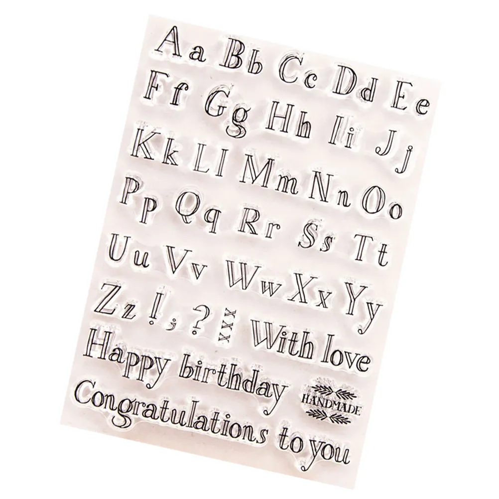 Reusable Clear Silicone Alphabet Stamps for Scrapbooking DIY Craft Photo Albums Cards Letters Diaries Journals Gift Tags Precise