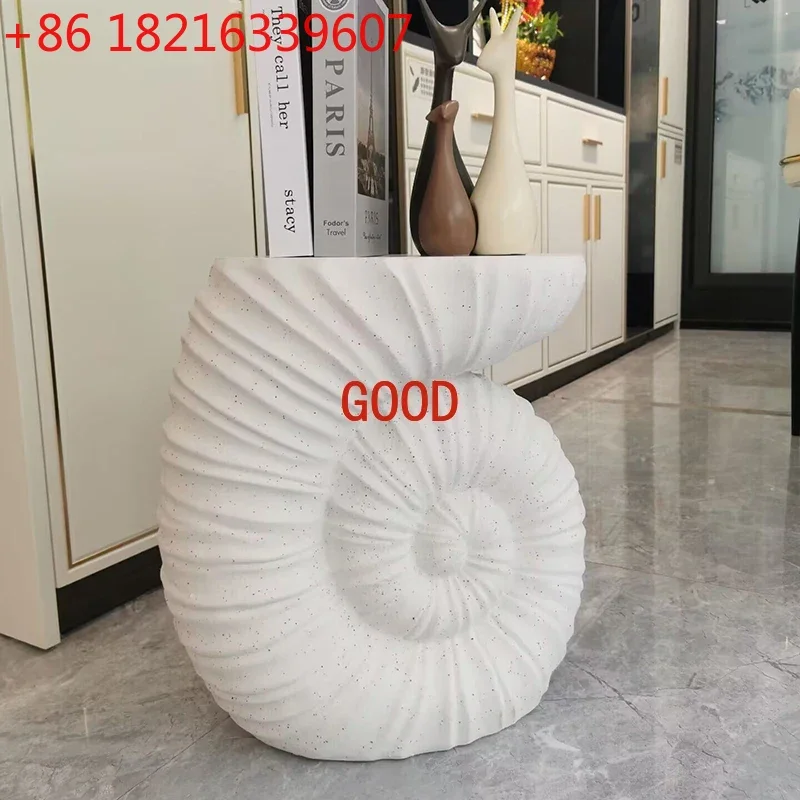 

Creative Conch Shaped Coffee Table, Living Room Sofa Side Table, Modern Furniture, Home Decoration, Art Tea Table, Storage Table