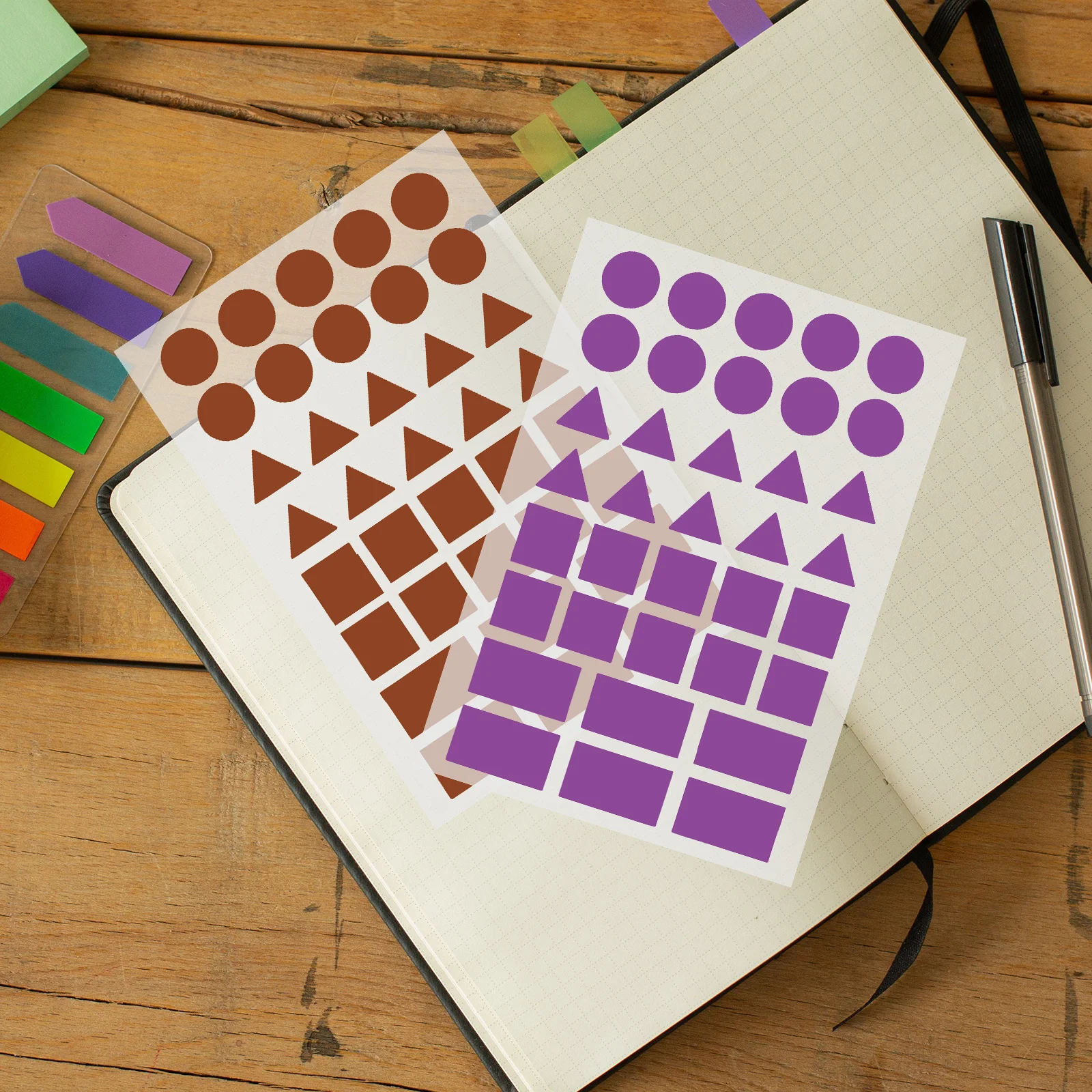 

100 Sheets Writable Paper Tags Multi-Shaped Adhesive Color Coding Stickers for File Folder Storage Box Classification