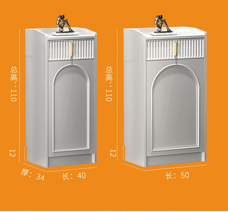 2025 The latest high-end shoe cabinet, French storage at the door of home, small narrow shoe cabinet at entrance of the