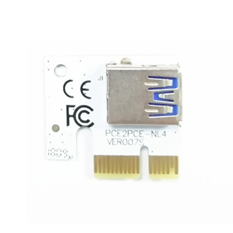 PCI Express Riser Card, PCI 1X PCI-E BronchRiser, 90 Resistant Convert Card, USB 3.0, 006 006C, HouseS 008S 009S, BTC Mining, 10Pcs