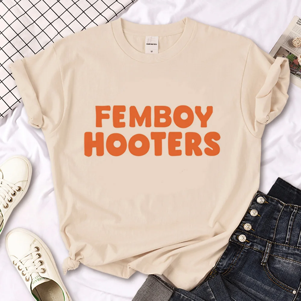 Femboy t-shirts women funny top girl y2k designer Japanese clothing