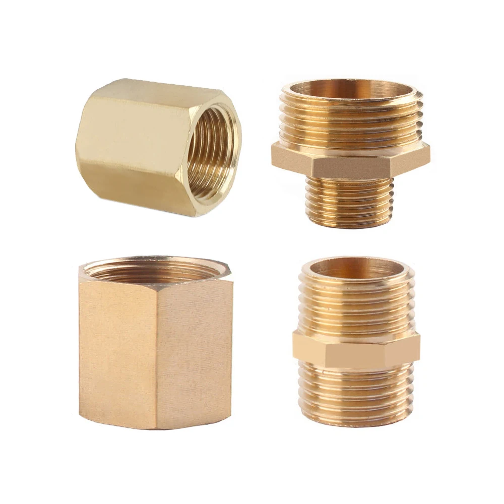 

30pcs 1/8" 1/4" 3/8“ 1/2” G Thread Brass Pipe Fittings Hex Nut Rod Connector Coupling Full Port