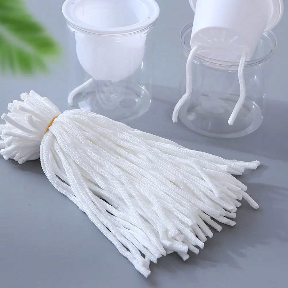 

100 Pcs Absorbent Cotton Rope for Indoor Plants Self Watering System Planter Pot Cord Hanging Basket Device Reusable