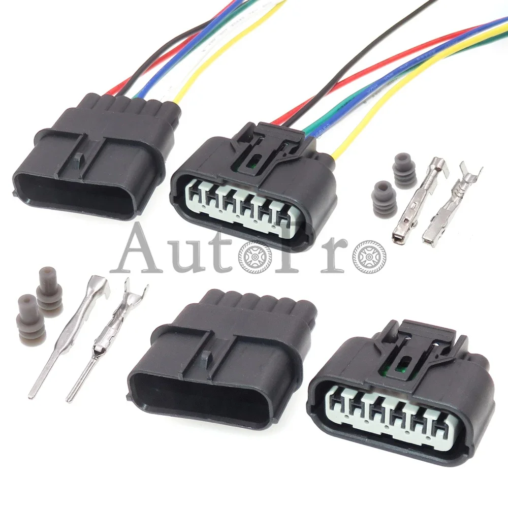 

1 Set 6 Hole Electrical Connector 6188-0658 Waterproof Socket 6189-1012 AC Assembly Auto Headlight/LED Driver Wire Harness Plug