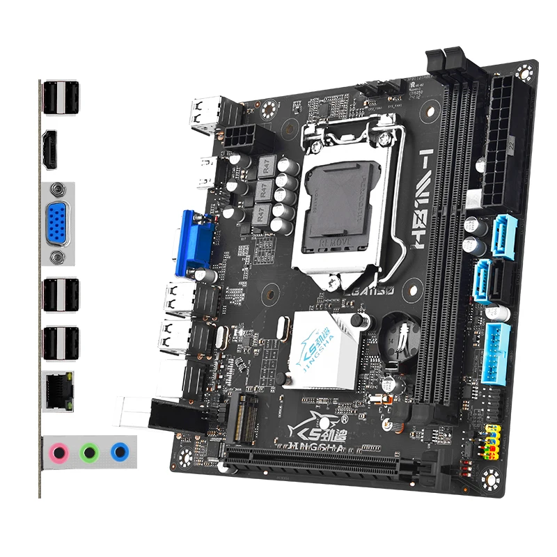 لوحة أم JINGSHA H81 mini itx LGA1150 تدعم Intel Core i3 i5 i7 CPU DDR3 16GB ذاكرة عشوائيّة للحاسوب المكتبي NGFF M.2 SATA3.0 LGA 1150 VGA