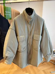 Veste matelassurera en coton à boutonnage simple pour femmes, manteau court, vêtements légers, mode, automne, hiver, nouveau, 2023