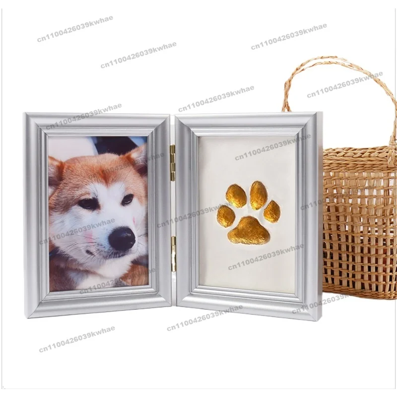 FOR Pet Paw Print Photo Frame Commemorative Print Mud DIY Customized Gift Can Be Stored for A Long Time