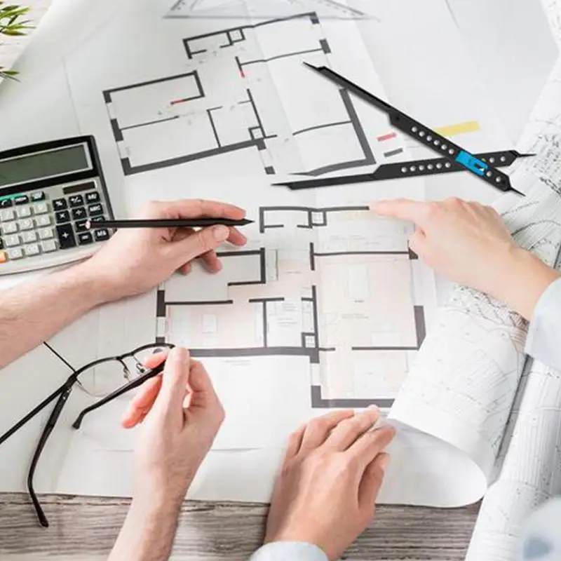 10 Inch Artist Proportional Scale Ruler Architect Divider Drawing Tool for Scale Value Finder, Color Wheel & Artist View Catcher