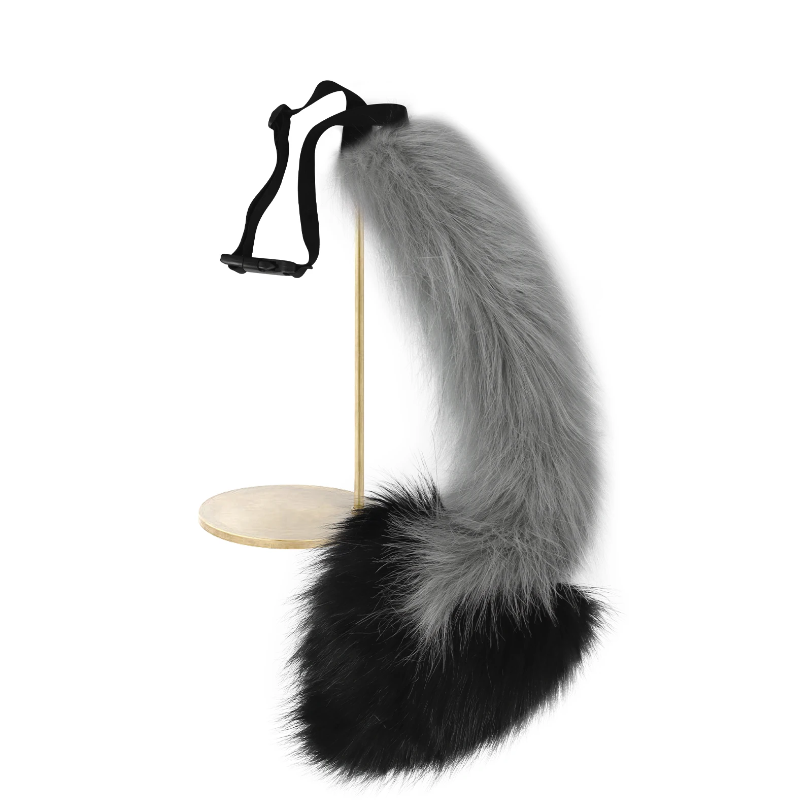 Accessorio per costume cosplay anime Therian in peluche peloso con coda di volpe animale in pelliccia sintetica per la festa di Natale