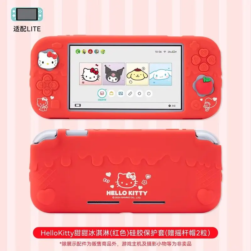Nieuwe Nintendo Switch Lite siliconen beschermhoes Hello Kitty Kuromi Cinnamoroll Anime Design Soft Shell complete set cadeau voor G