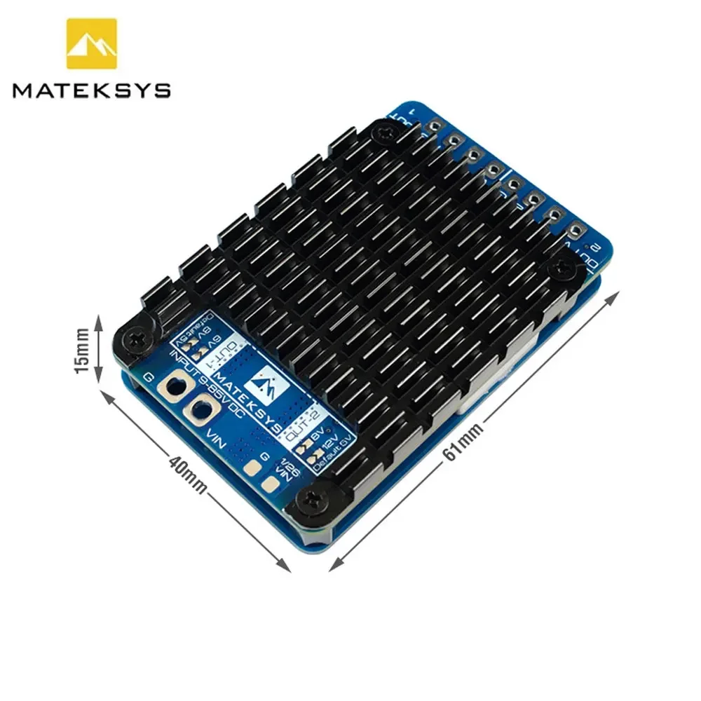 Moduł zasilania PM20S-2 z 2 niezależnymi regulatorami obniżającymi napięcie |   Wejście 9-85 V DC, dzielnik napięcia 25 kOhm do drona FPV