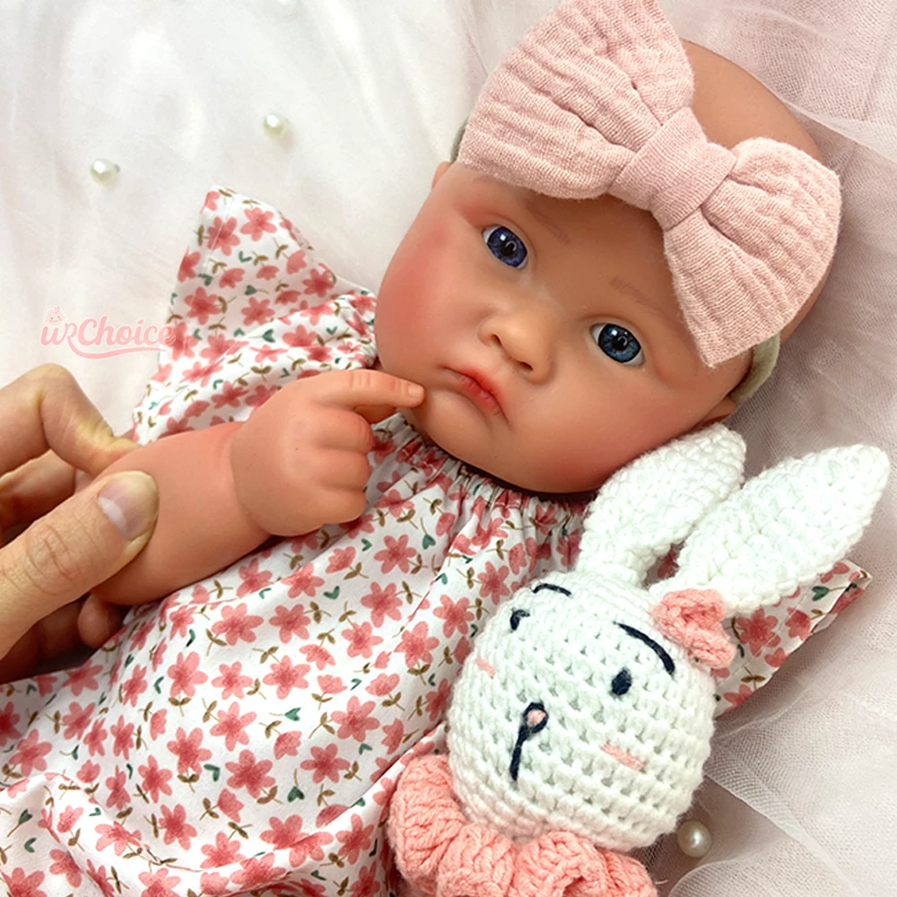 손으로 만든 개방된 입 소녀 통통한 유연한 실리콘 재탄생 아기 3D 피부 세척 가능한 재탄생 인형 사진 작가 예술가를 위해