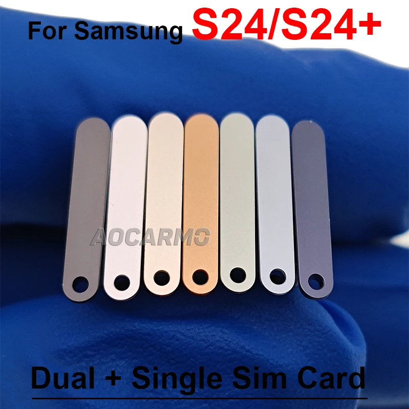 Single And Dual Sim Card For Samsung Galaxy S24 Plus S24+ S24Ultra Sim Tray Holder Socket Slot Repair Replacement Parts