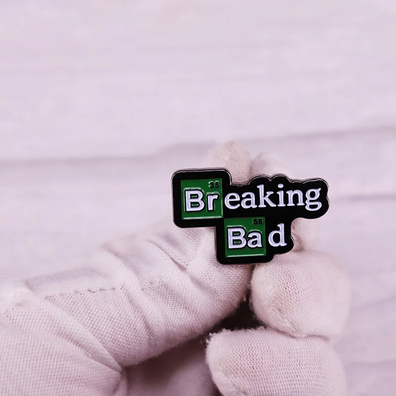 Breaking Bad Enamel Pins Hot TV Gentleman Killer Brooch Classic Logo Pattern Badge Fashion Collar Jewelry Bag Accessories Gift