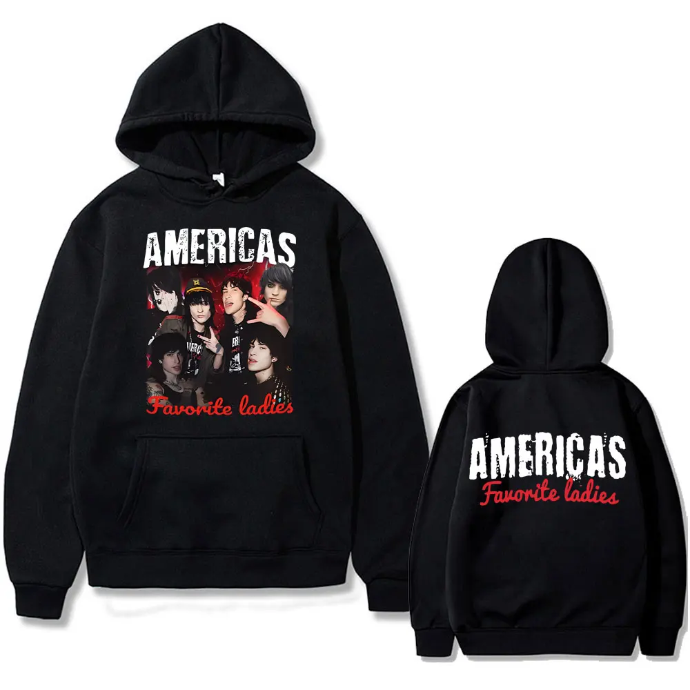 Sudadera con capucha gráfica de Jake Webber y Johnnie Guilbert, sudaderas con capucha favoritas de Estados Unidos para hombres y mujeres, sudadera de gran tamaño a la moda Hip Hop