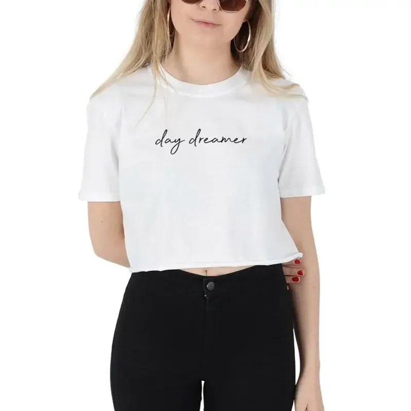 Day Dreamer Crop Top T Shirt Funny Slogan Cute Boho Bohemian Festival Daydreamer