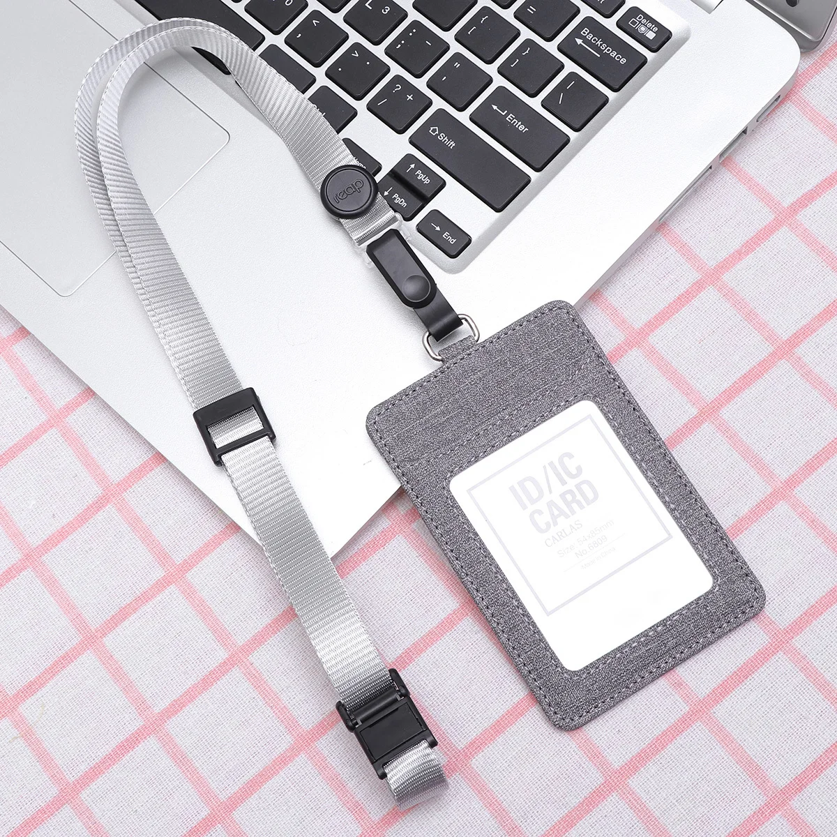 حامل شارة من القماش، حامل معرف عمودي، حافظة من القماش البحري لطلاب الأعمال والممرضات والمكتب، حبل لبطاقة المرور