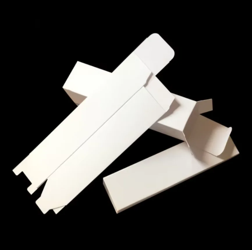 

5*5*20cm Long White Paper Boxes for Gift Packaging Tall White Cardboard Boxes Blank Empty Folding Boxes