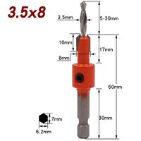Multifunctional Hole Opener Wood Metal Hole Cutter Drill Bit Hex Shank Countersink Drill Bit Woodworking
