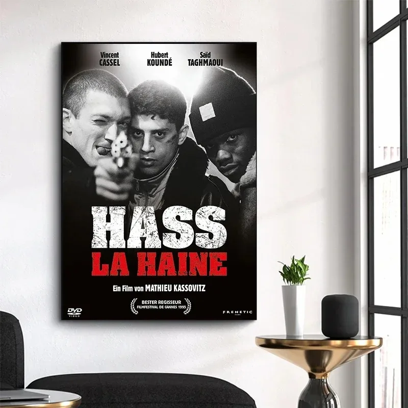 La Haine 1995 Movies Prints The Hate Vintage Poster French Crime Drama Film Wall Art Picture Canvas Painting Bedroom Home Decor