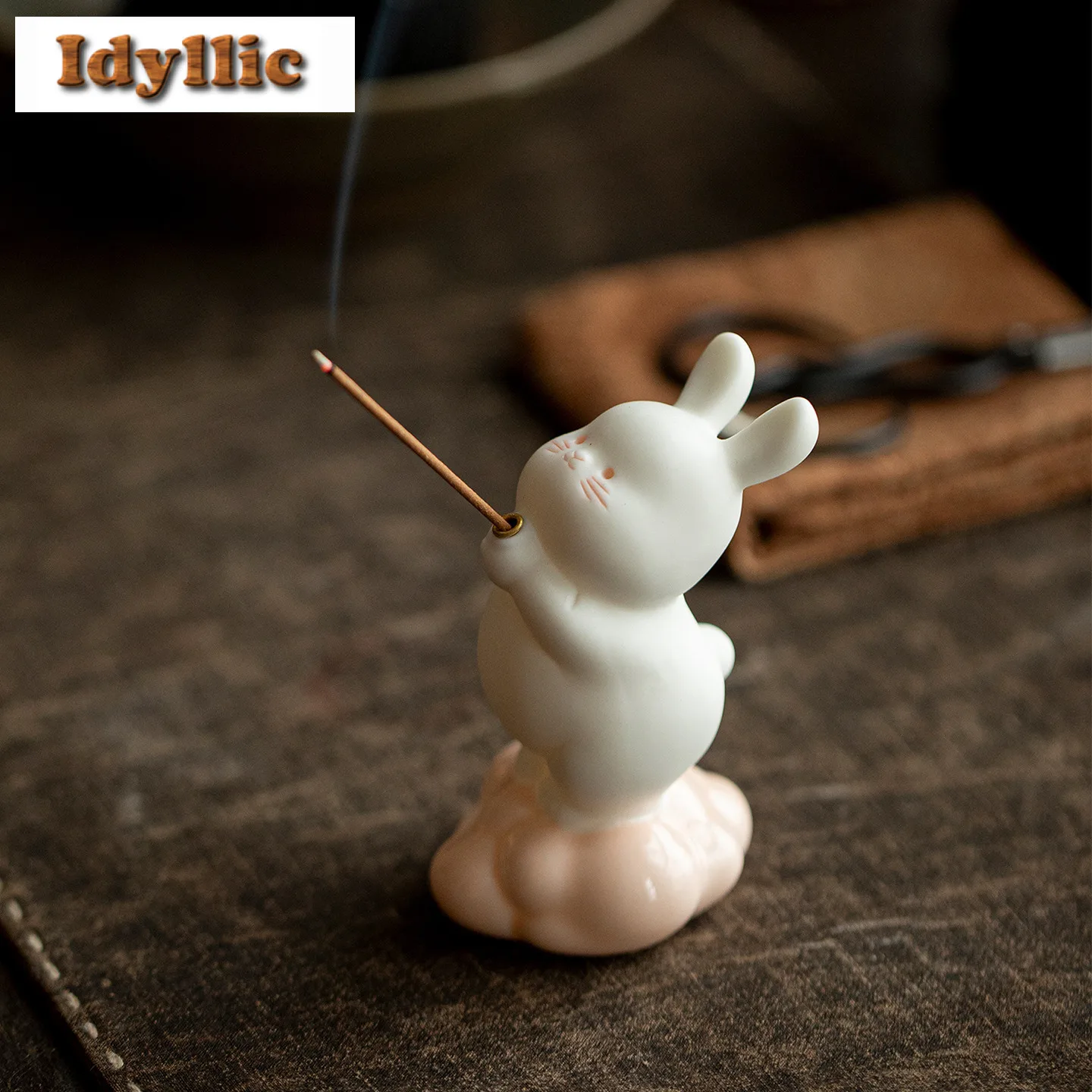 لطيف أرنب حامل البخور ضباب التدخين البواخر البخور الشعلات الوقوف للبخور عززات مبخرة اكسسوارات داخلية الحرفية