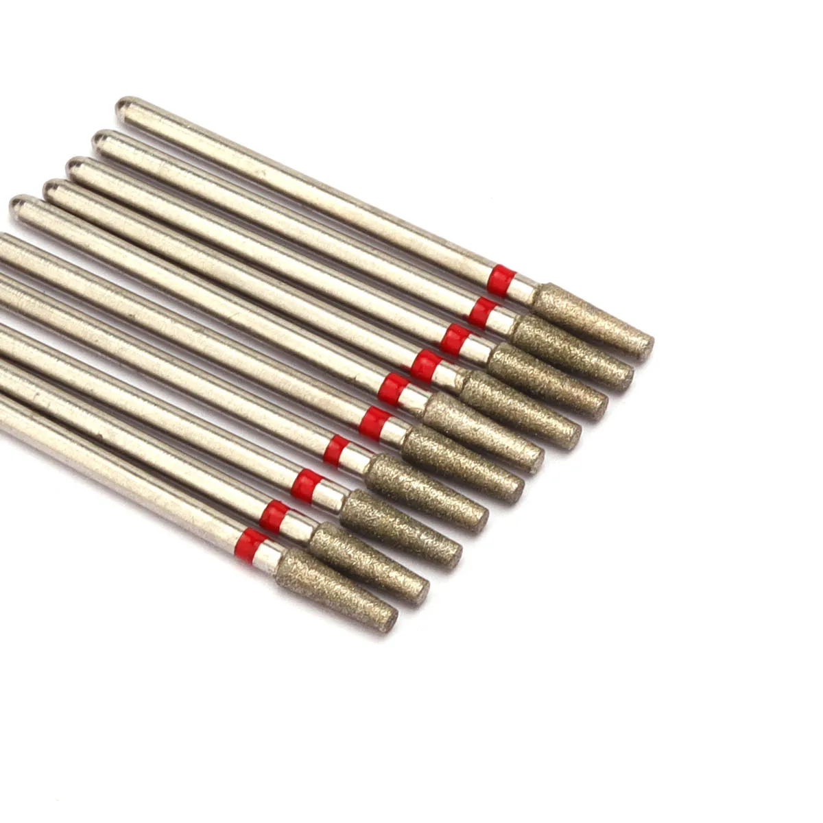 10 قطعة/الحزمة أظافر ماسية مجموعة لقمة مثقاب قواطع الطحن الكهربائية ل مانيكير الروتاري لدغ مانيكير إهاب نظيفة الحفر اكسسوارات #4