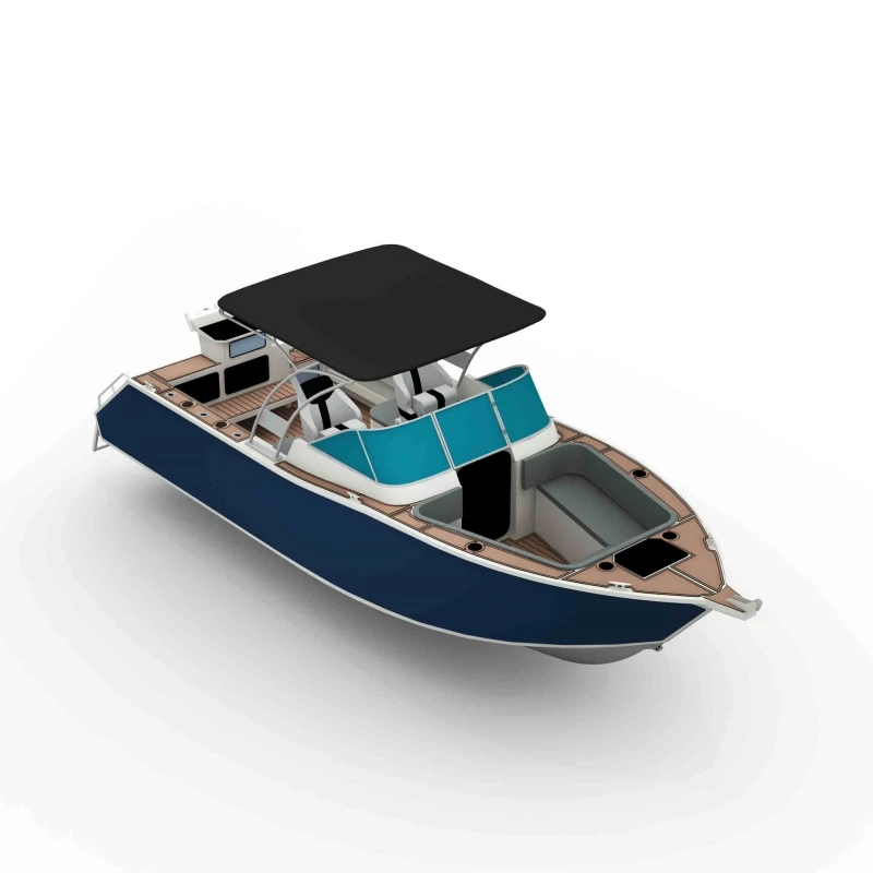 New Arrival 7.5m Bowrider High Speed Cabin Cruiser Yacht Aluminum Patrol Fishing Boat