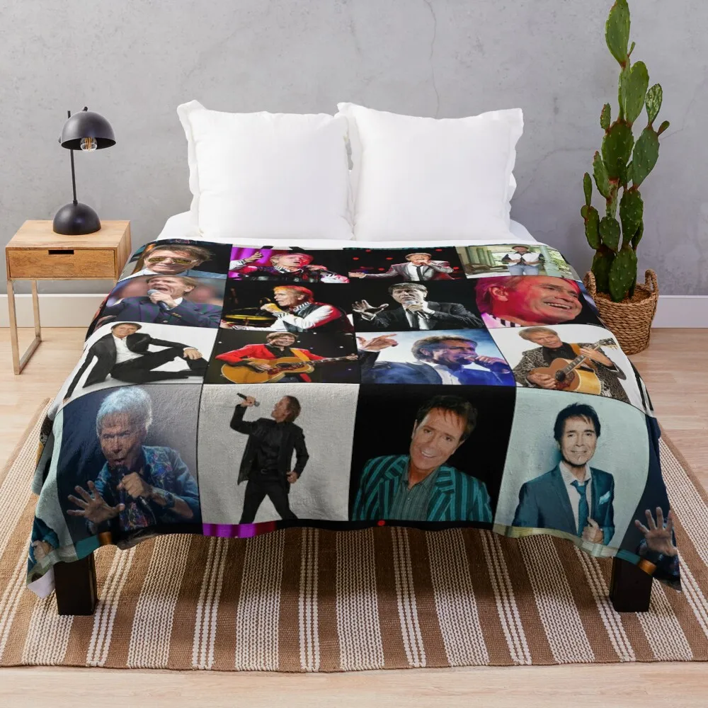 

Cliff Richard Veteran English Singer - Creative Photo Collage Throw Blanket