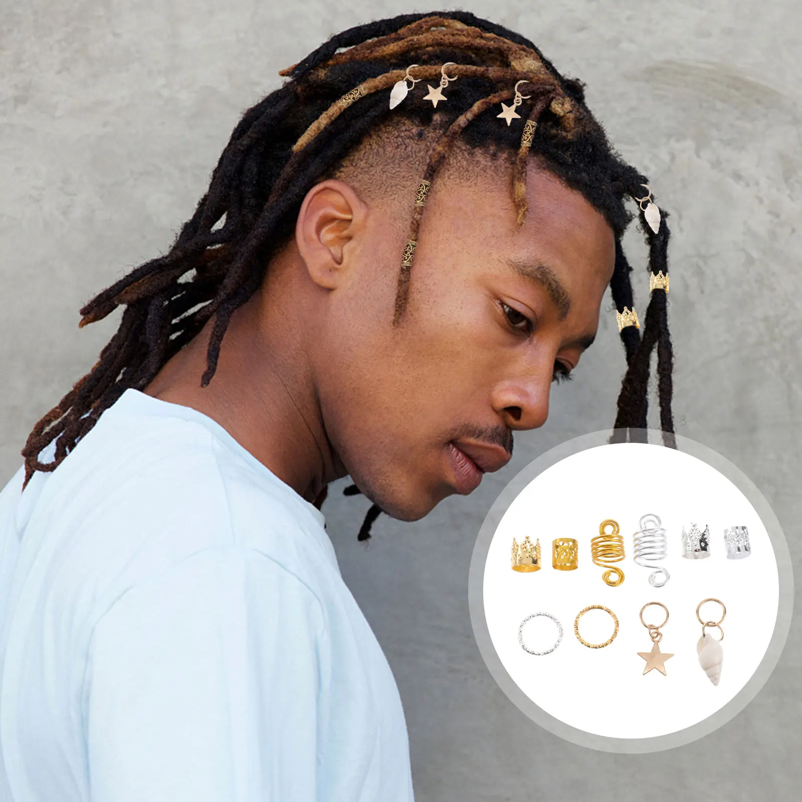 

90 Pcs Dreadlock Rings Hair Cuffs Hollow Design Lightweight Metal Braid Accessories Fashion Gift Idea For Friends Family Hair