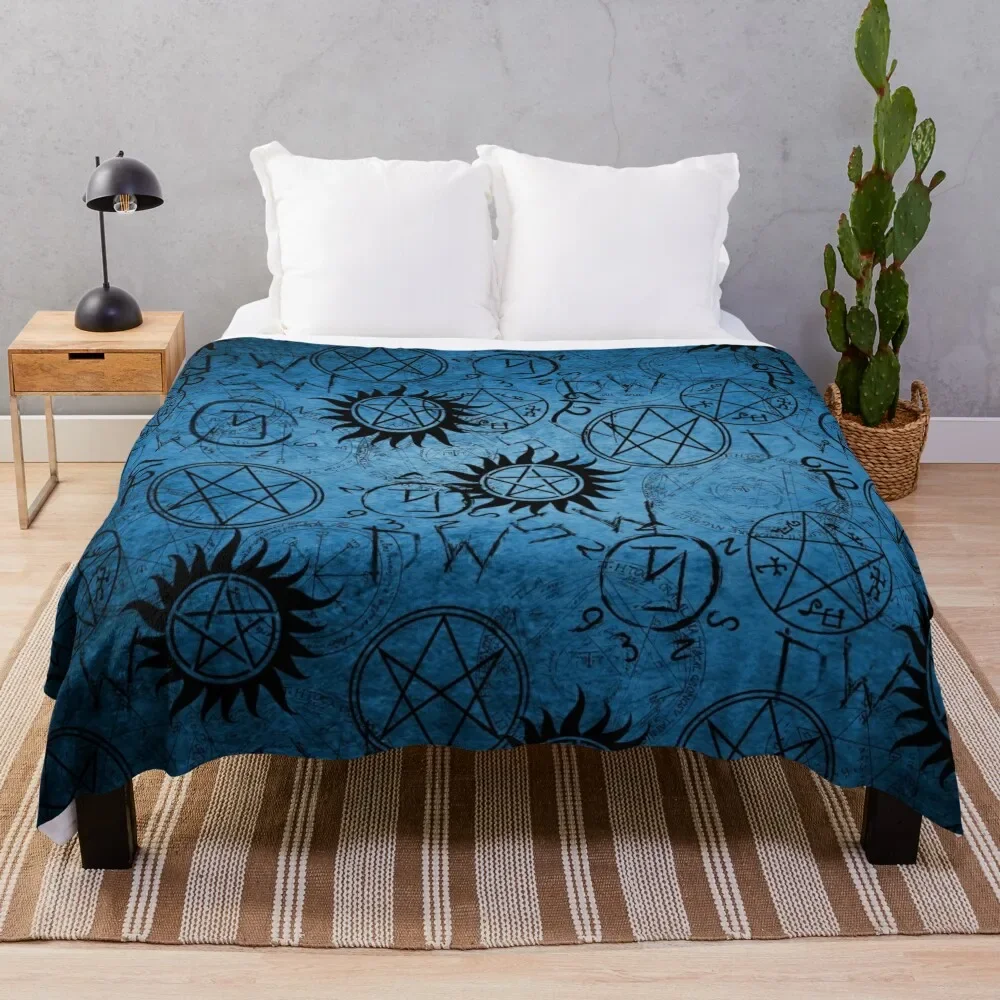 

Supernatural Blue Throw Blanket Beach Plaid blankets ands valentine gift ideas Blankets