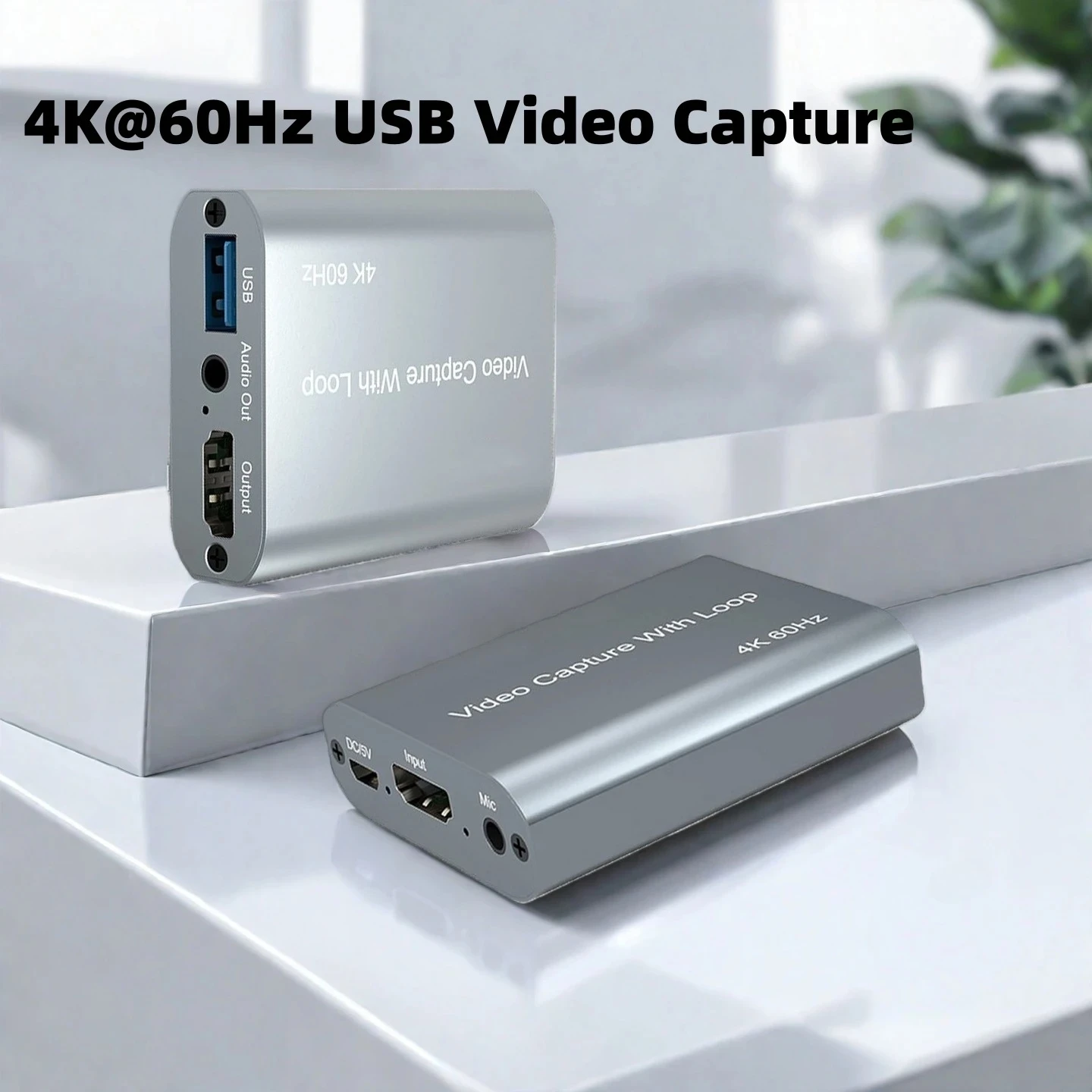 USB Video Capture Card 4K@60Hz HD-compatible Game Live Streaming Device Microphone 1080P HD Video Grabber﻿ Recording Box