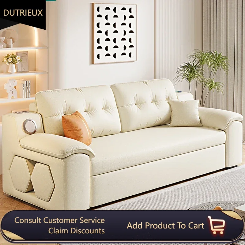 

USB Foam Unique Couches Foldable Comfortable Storage Designer Moden Sofa Bed Bluetooth Speaker European Cama Sofa Home Furniture