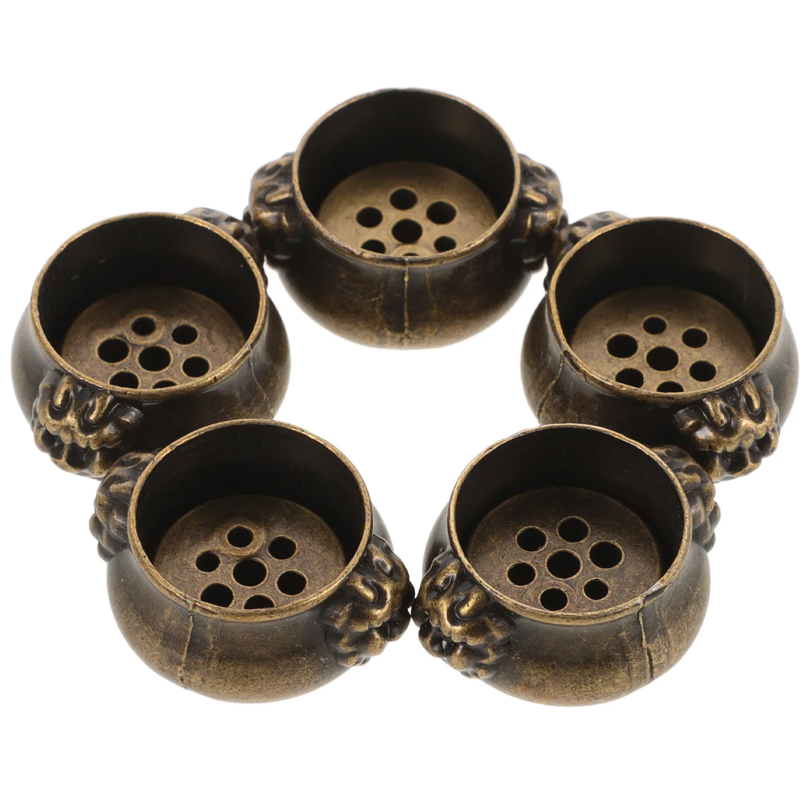 

5pcs Incense Stick Holder Zinc Alloy Decorative Fireproof Portable Burner Stands Censer Decors Stick Incense Plate Lightweight