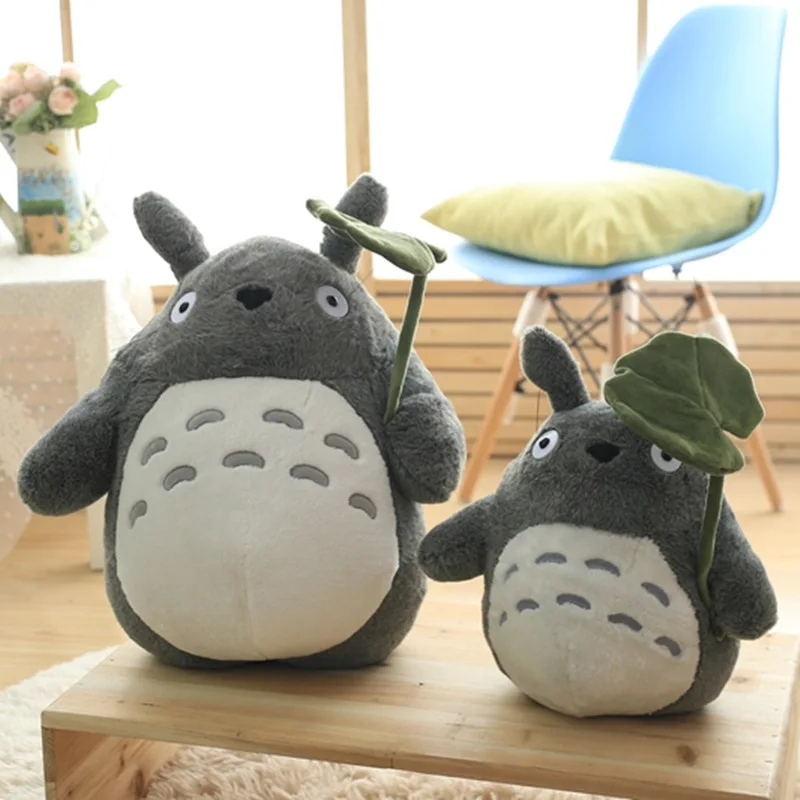 Süße japanische Totoro-Rückenkissen, Totoro-Plüschpuppe, weiche Stofftier-Dekoration mit Kissen, Geburtstagsgeschenke für Kinder und Mädchen