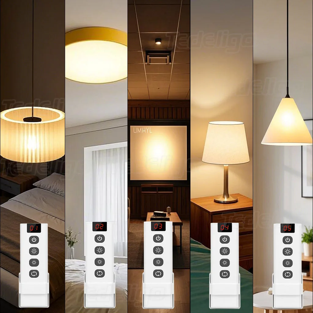 433Mhz Wireless Dimmer Light Switch Remote Controls AC 110V 220V Adjustable Brightness Controller for 10~150W LED and Halogen