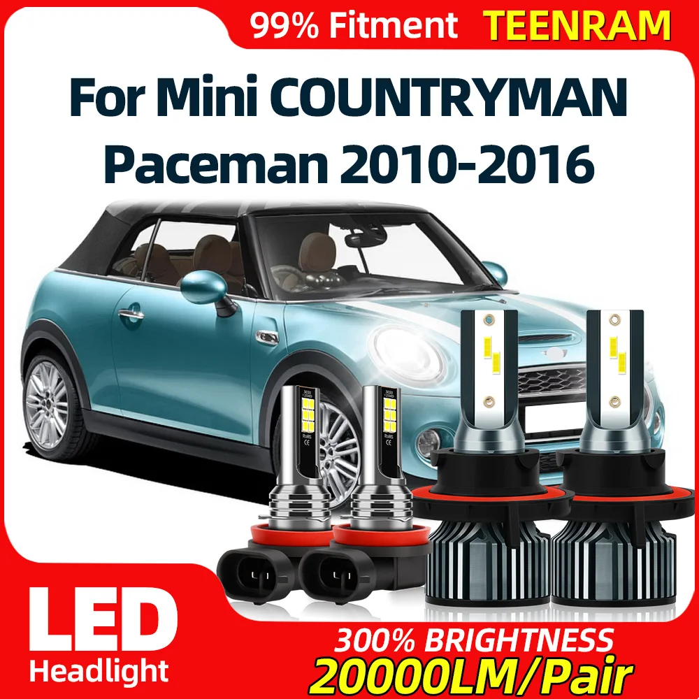 40000LM LED Car Headlight Bulbs 240W Auto Head Lamps 12V 6000K Fog Lights For Mini COUNTRYMAN Paceman 2010-2013 2014 2015 2016