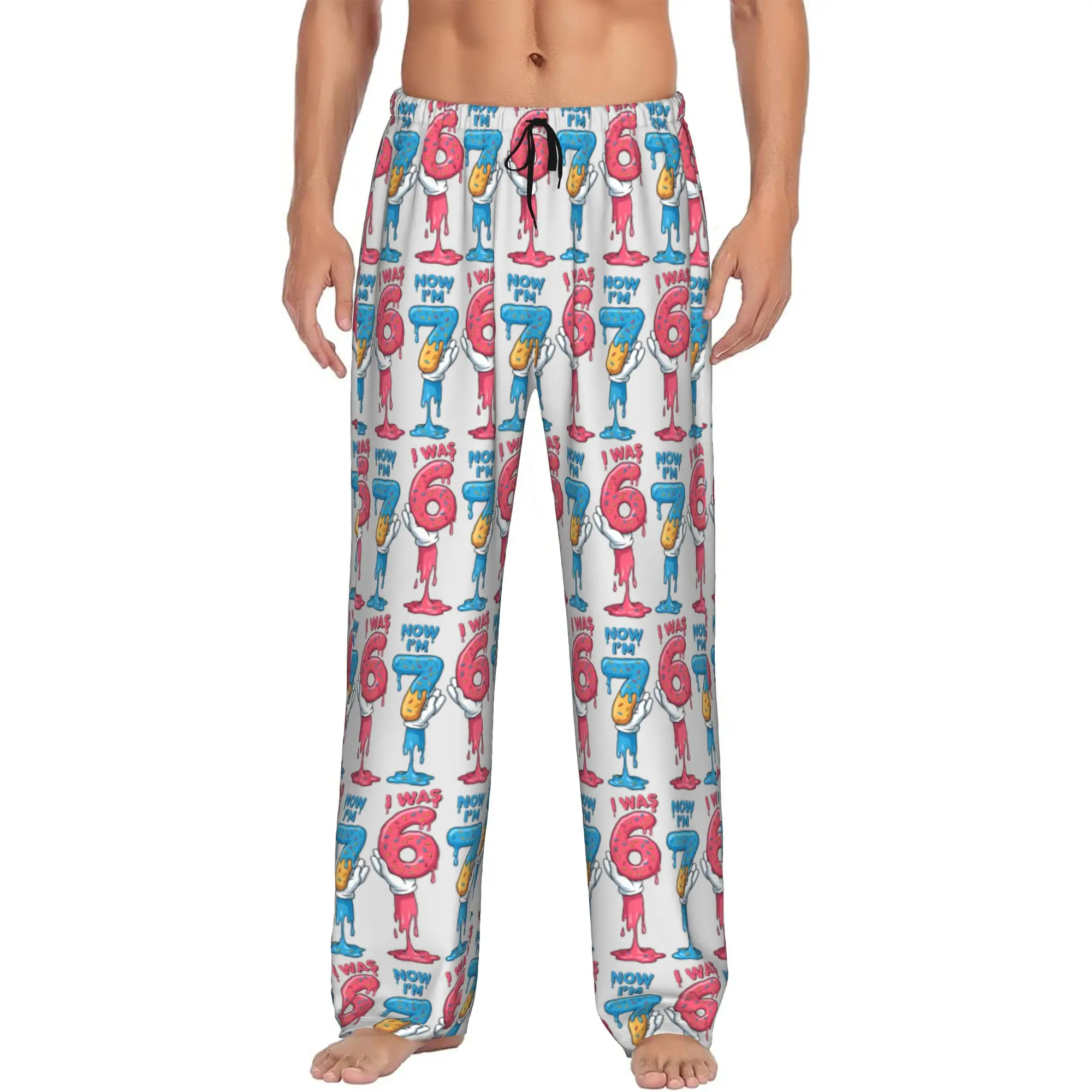 

Custom Print Men's Funny Sixty Seven Pajama Pants Sleepwear Sleep Lounge Bottoms with Pockets