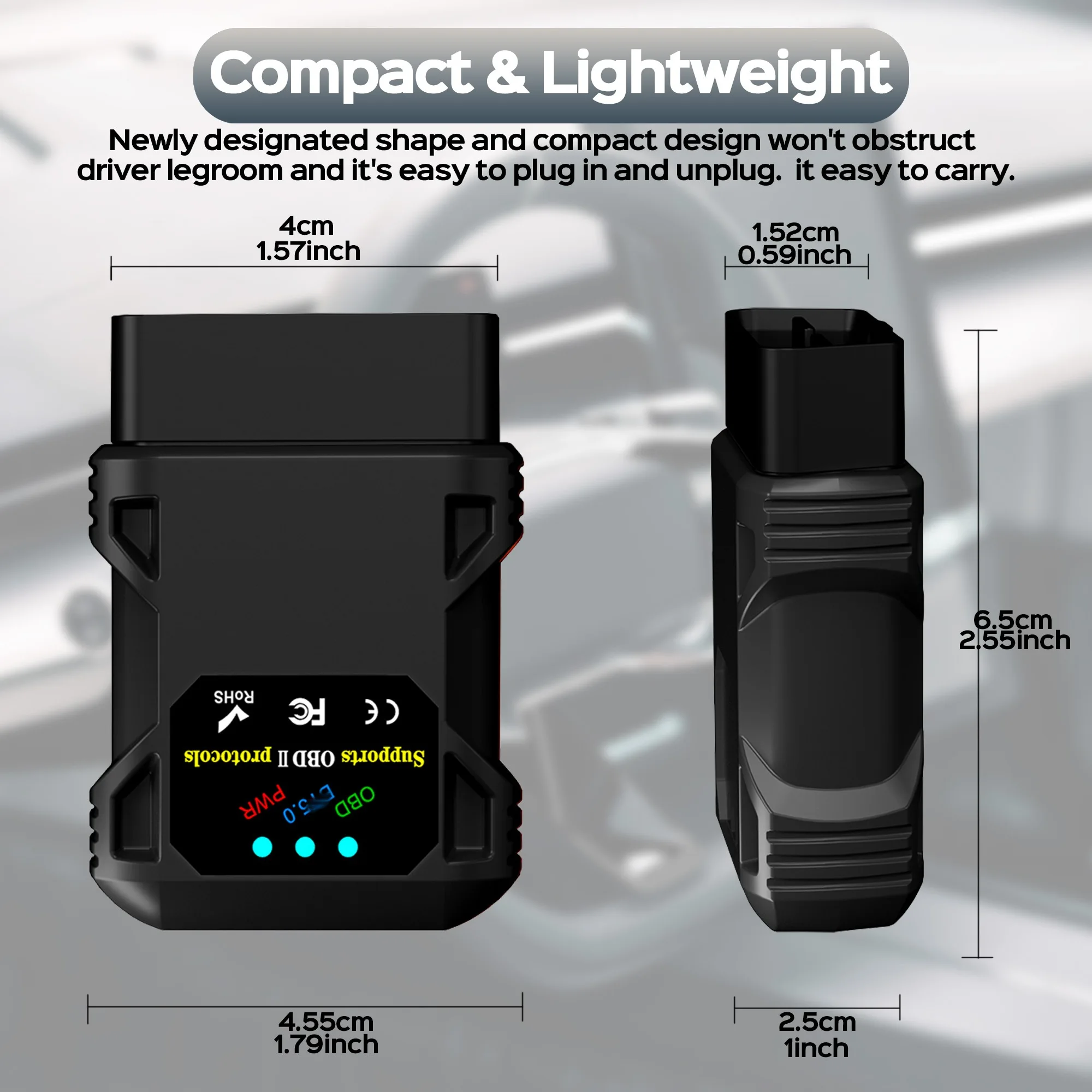 Car OBD2 Scanner Auto Code Reader Diagnostic Check Engine Light Scan Tool BT5.0 Adapter OBDII Tools for IOS Android OBD Reader