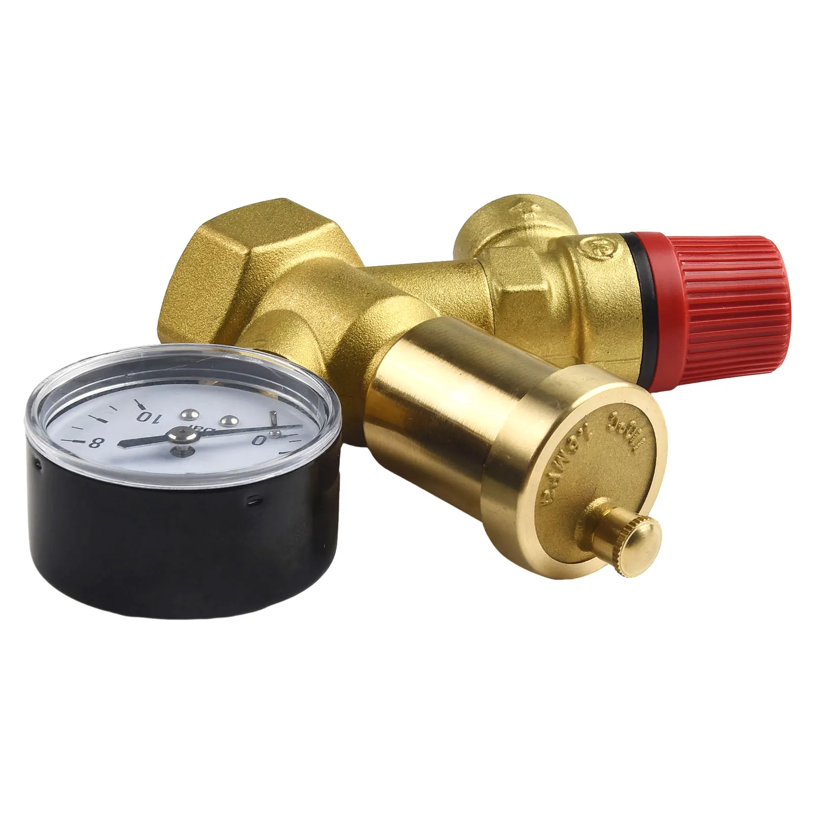 

1 \ '', внутренняя резьба, 1 шт., предохранительный групповой клапан для дома и сада, латунь, золотой, обустройство дома, встроенный монтажный клапан