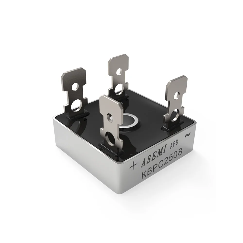

2PCS KBPC2508 140mil Square Bridge Rectifier 25A 800V Single-Phase Brand New ASEMI High-Quality Electronic Component
