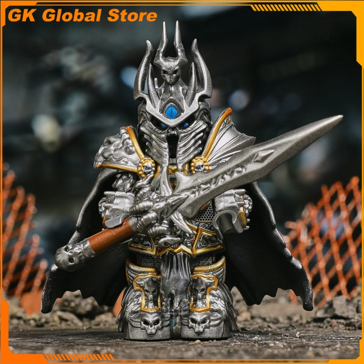 Game Figure Lich King Frostmourne Magnetic Accessories Peripheral Assemble Building Blocks Desktop Decoration Ornaments Gift Toy