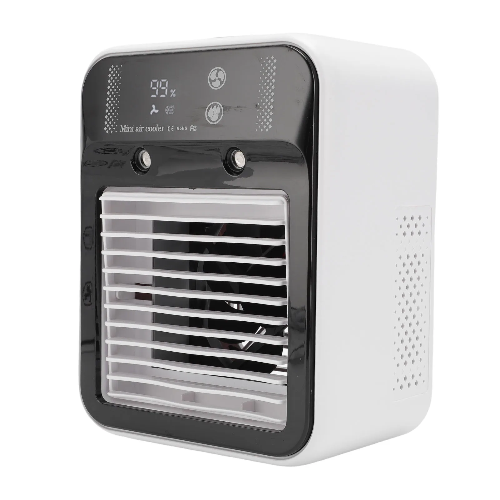 Portable Air Cooler 2 Modes Desktop Air Conditioner Low Noise Digital Display Mist Energy Saving USB Rechargeable for Sleeping