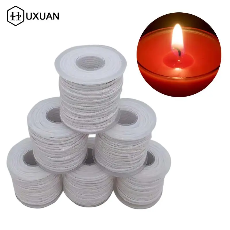 61m Non-Toxic Environmental Spool of Cotton Braid Candle Wicks Wick Core For DIY Oil Lamps Handmade Candle Making Supplies