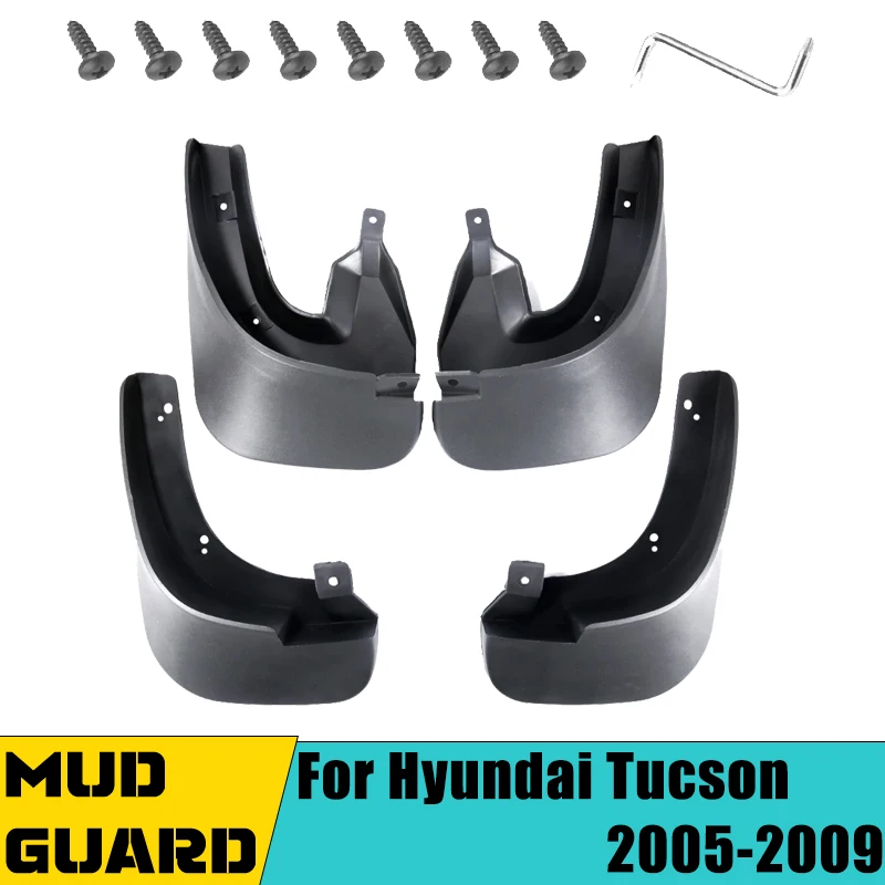 

4 PCS Car Mudguard Mud Flaps For Hyundai Tucson JM 1st 2005-2009 2006 2007 2008 Auto Splash Flap Guard Rear Fender Accessories