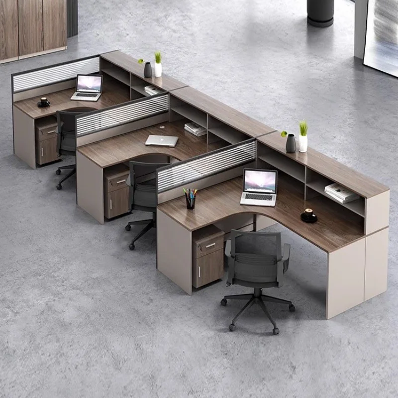 

Simple and modern staff, desk, screen, card seat, computer desk, staff 4, staff seat, office desk and chair combination